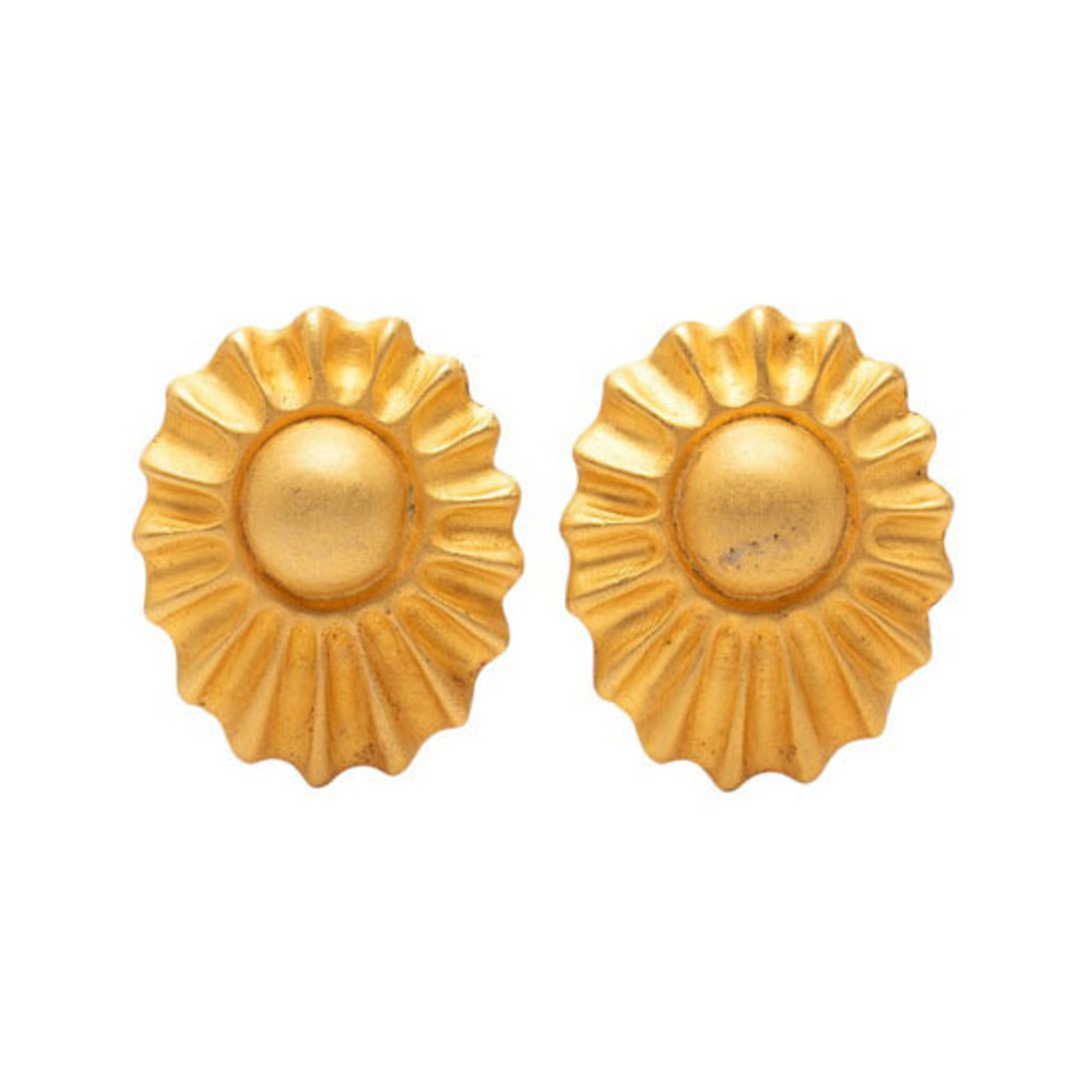 Hermes Earrings, Gold Plated, Women's
